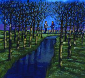 Romantic encounter, 2008 (acrylic on board) | Obraz na stenu