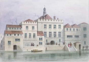 View of Old Fishmongers Hall, 1650 (w/c on paper) | Obraz na stenu