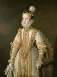 Anne of Austria (1549-80) Queen of Spain, c.1571 (oil on canvas) | Obraz na stenu