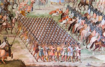 Detail of fresco in the Hall of Battles of the 1431 Battle of La Higueruela (fresco) | Obraz na stenu