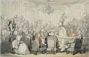 The Concert, from 'Scenes at Bath', c.1795-1800 (w/c & pen & ink on paper laid on mount) | Obraz na stenu
