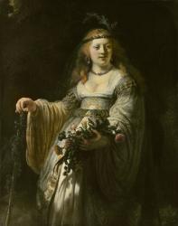 Saskia van Uylenburgh in Arcadian Costume, 1635 (oil on canvas) | Obraz na stenu