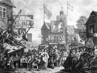 Southwark Fair, 1733 (engraving) | Obraz na stenu