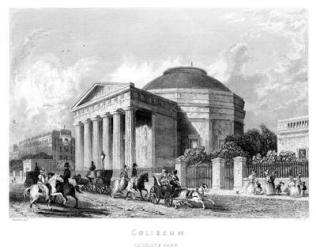Coliseum, Regent's Park, 1837 (engraving) | Obraz na stenu