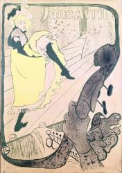 Poster advertising Jane Avril (1868-1943) at the Jardin de Paris, 1893 (colour litho) | Obraz na stenu