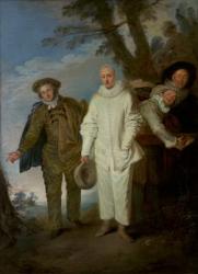 The Italian Comedians, c.1720 (oil on canvas) | Obraz na stenu