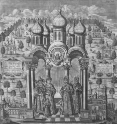 Illustration from 'Das veraenderte Russland' by Friedrich Christian Weber, 1721 (engraving) | Obraz na stenu