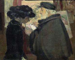 Edgar Degas (1834-1917) with his Model, c.1904 (oil on canvas) | Obraz na stenu