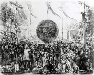 The Balloon, 1862 (litho) | Obraz na stenu