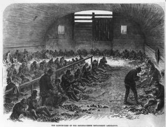 The Labour Yard of the Bethnal Green Employment Association, from 'The Illustrated London News', 1868 (engraving) | Obraz na stenu