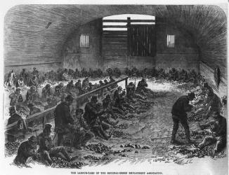 The Labour Yard of the Bethnal Green Employment Association, from 'The Illustrated London News', 1868 (engraving) | Obraz na stenu