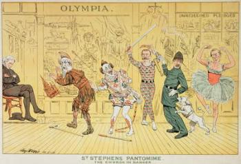 St. Stephen's Pantomime, from 'St. Stephen's Review Presentation Cartoon', 1 January 1887 (colour litho) | Obraz na stenu