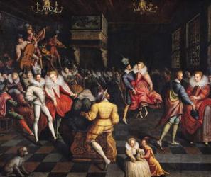 Ball at the Court of Valois (oil on canvas) | Obraz na stenu
