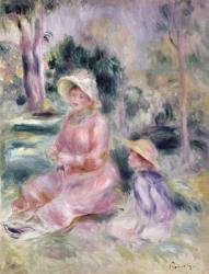 Madame Renoir and her son Pierre, 1890 | Obraz na stenu
