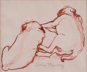 Two Pug Puppies, the brothers,2005,(ink on wet paper) | Obraz na stenu