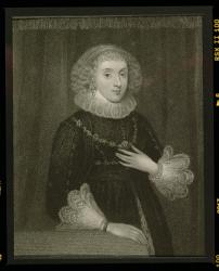 Portrait of Mary Herbert (1561-1621), Countess of Pembroke, from 'Lodge's British Portraits', 1823 (engraving) | Obraz na stenu