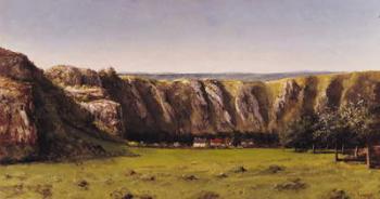 Rocky landscape near Flagey (oil on canvas) | Obraz na stenu