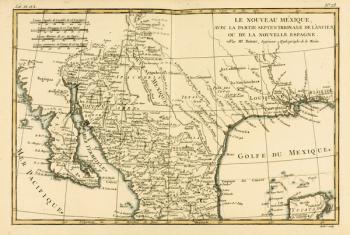 Northern Mexico, from 'Atlas de Toutes les Parties Connues du Globe Terrestre' by Guillaume Raynal (1713-96) published Geneva, 1780 (coloured engraving) | Obraz na stenu
