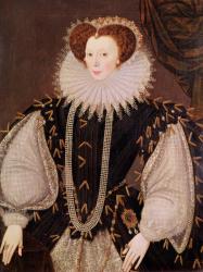 Portrait of Elizabeth Sydenham, Lady Drake, c.1585 (oil on canvas) | Obraz na stenu