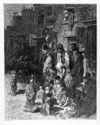 Wentworth Street, Whitechapel, from 'London, A Pilgrimage' by William Blanchard Jerrold, 1872 (engraving) | Obraz na stenu