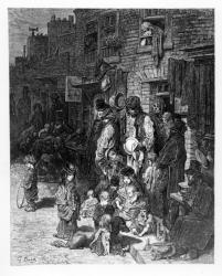 Wentworth Street, Whitechapel, from 'London, A Pilgrimage' by William Blanchard Jerrold, 1872 (engraving) | Obraz na stenu