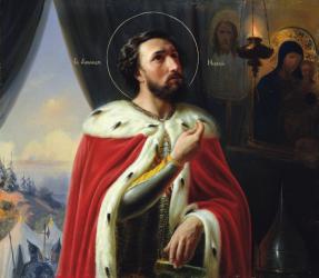 Alexander Nevsky, Duke of Novgorod, Grand Duke of Vladimir (1220-1263) (oil on canvas) | Obraz na stenu
