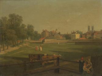 A Western View of Part of Westminster and Bird Cage Walk, from Mill House (oil on panel) | Obraz na stenu