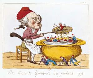 The Purifying Pot of the Jacobins, 1793 (coloured engraving) | Obraz na stenu