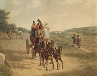 Mail Coach, 1819 (coloured engraving) | Obraz na stenu