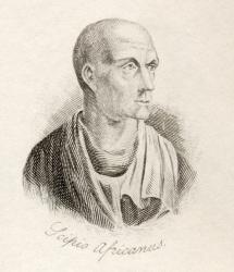 Publius Cornelius Scipio Africanus, from 'Crabb's Historical Dictionary', published 1825 (litho) | Obraz na stenu
