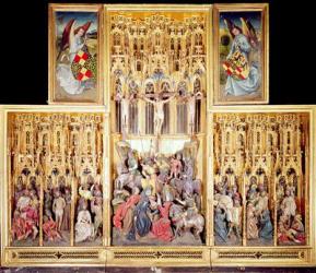 Central section of the Ambierle Altarpiece, 1460-66 (gilded & painted walnut wood) | Obraz na stenu
