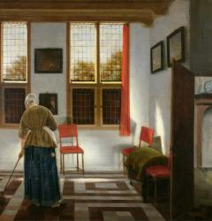 The Sweeper (oil on canvas) | Obraz na stenu