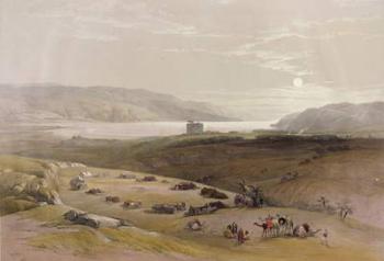 Jericho, 3rd April 1839 from Volume II of 'The Holy Land' engraved by Louis Haghe (1806-85) published in London, 1842 (colour litho) | Obraz na stenu