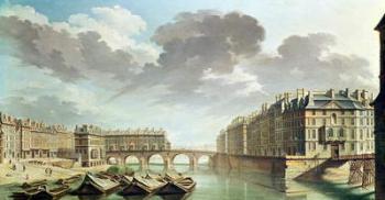 The Ile Saint-Louis and the Pont Marie in 1757 (oil on canvas) | Obraz na stenu