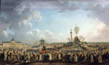 The Festival of the Supreme Being at the Champ de Mars, 8th June 1794 (20 Prairial Year II) (oil on canvas) | Obraz na stenu