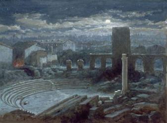 The Roman Theatre, Arles, Moonlight | Obraz na stenu