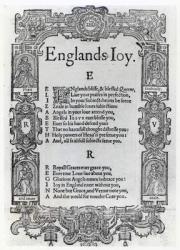 England's Joy by Richard Vennar, c.1602 (woodcut) | Obraz na stenu