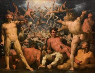 The Fall of the Titans (The Titanomachia), 1588-90 (oil on canvas) | Obraz na stenu