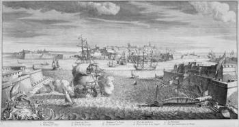 View of the City of Valetta, Port of Malta, c.1736 (engraving) | Obraz na stenu
