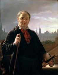 Self Portrait against the Window with a View of the Kremlin, 1846 (oil on canvas) | Obraz na stenu