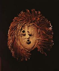 A Seneca mask used in winter rites (corn husk) | Obraz na stenu