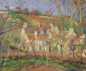 The Red Roofs, or Corner of a Village, Winter, 1877 (oil on canvas) | Obraz na stenu
