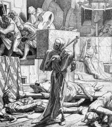 Death as Assassin, 1851 (wood engraving) | Obraz na stenu