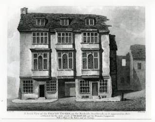 A South View of the Falcon Tavern, on the Bankside, Southwark, engraved by William Wise, 1811 (engraving) | Obraz na stenu