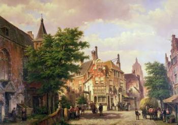 Figures at a Crossroads in Amsterdam (oil) | Obraz na stenu