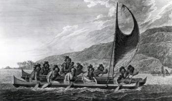 A Canoe of the Sandwich Islands, with the Rowers Masked, after John Webber, circa 1788 (etching) | Obraz na stenu