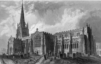 Thaxted Church, Essex, engraved by Robert Sands, 1831 (engraving) | Obraz na stenu