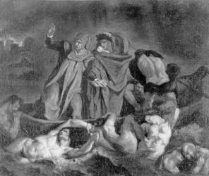 The Barque of Dante (after Delacroix) (oil on canvas) | Obraz na stenu