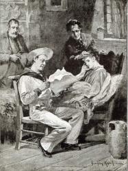 The Village Hero, from 'Leisure Hour', 1891 (engraving) | Obraz na stenu