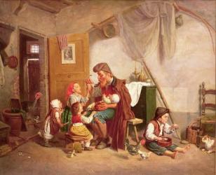 The widowed family, 19th century | Obraz na stenu
